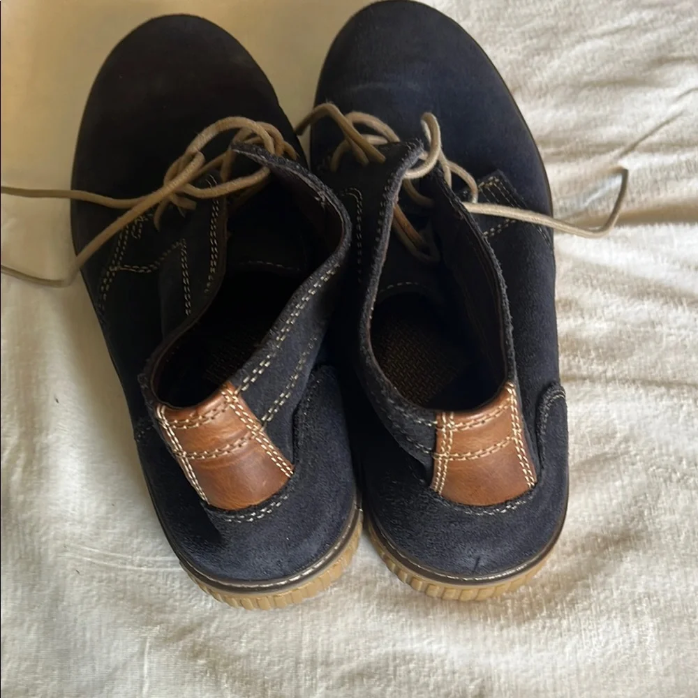 Johnston & Murphy Black Suede Lace-Up Shoes – Size 8.5